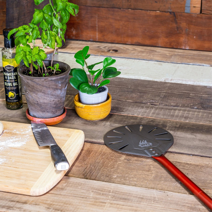 7" Round Pizza Peel with Adjustable Break Down Handle