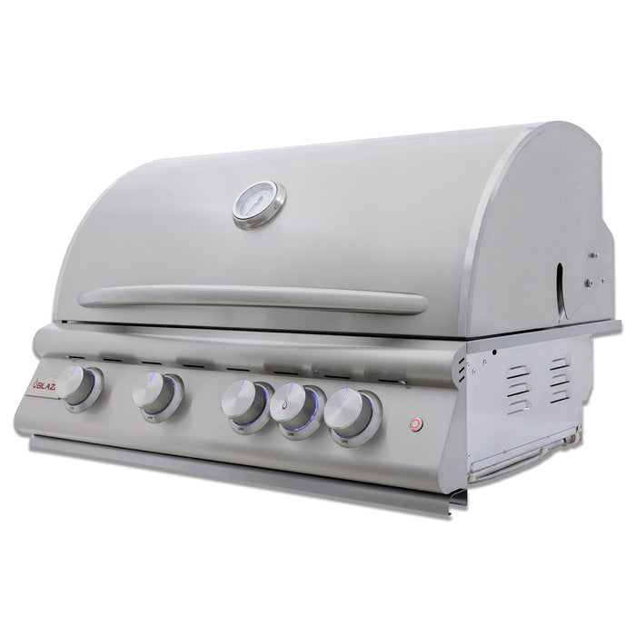 32-Inch 4-Burner Premium LTE 3 Gas Grill with Rear Burner and Built-in Lighting System