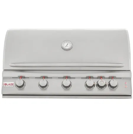 40-Inch 5-Burner LTE Gas Grill with Rear Burner and Built-in Lighting System