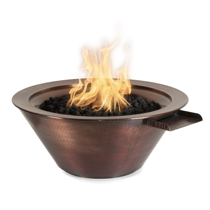 Cazo Fire & Water Bowl – Hammered Patina Copper