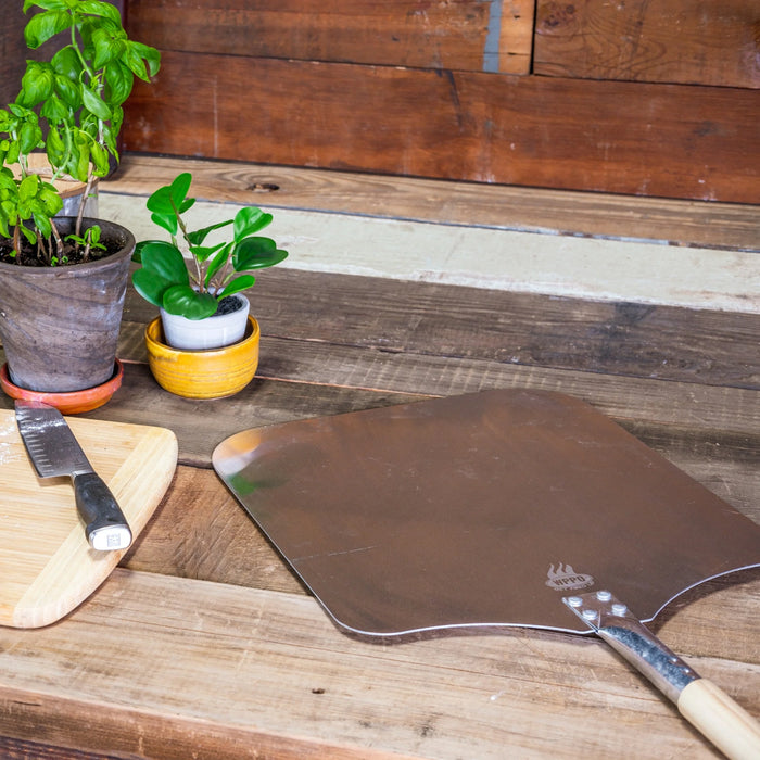 Traditional Aluminum Pizza Peel with Wood Handle